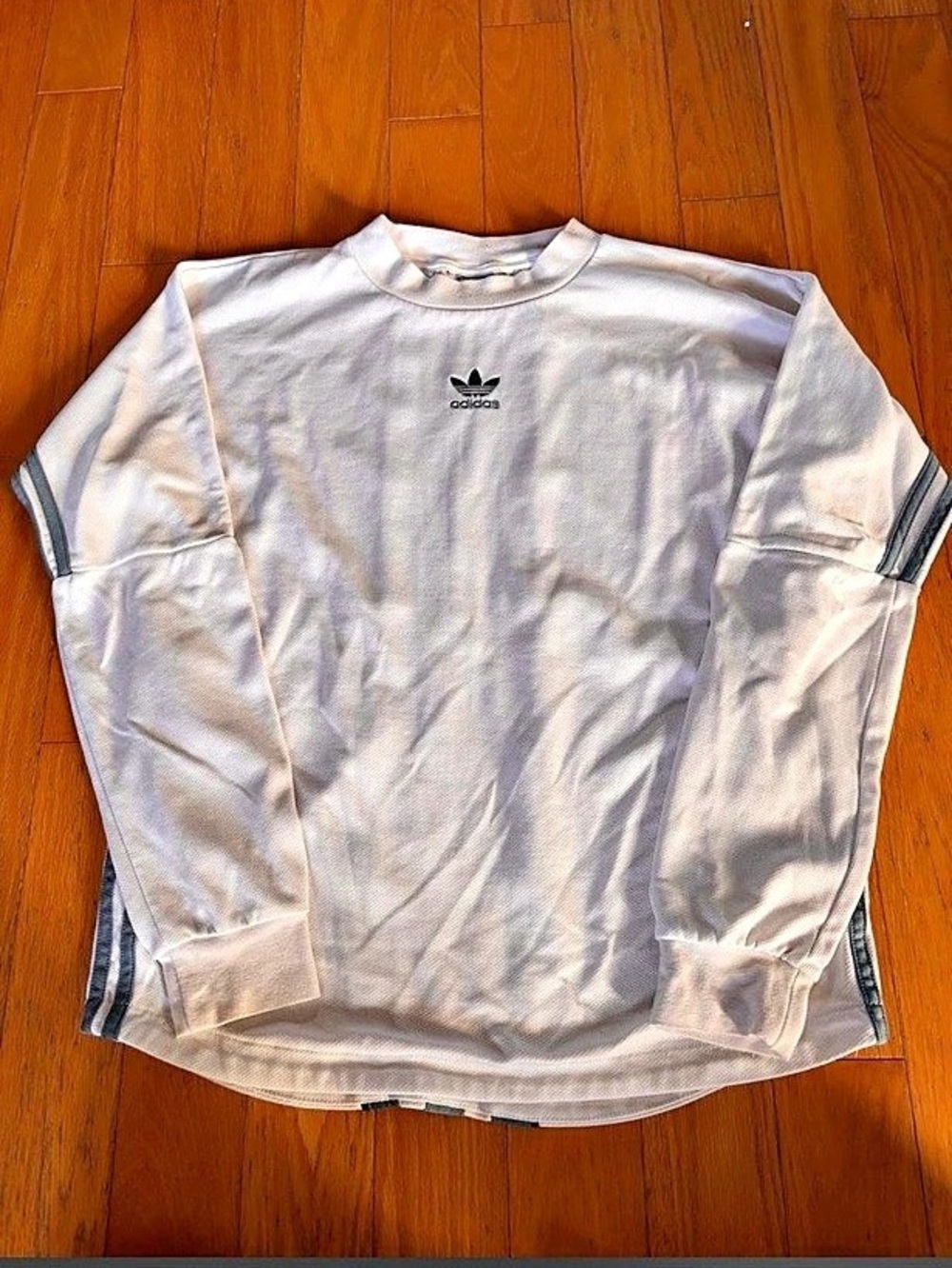 adidas Color Block Athletic long sleeve in White Like New